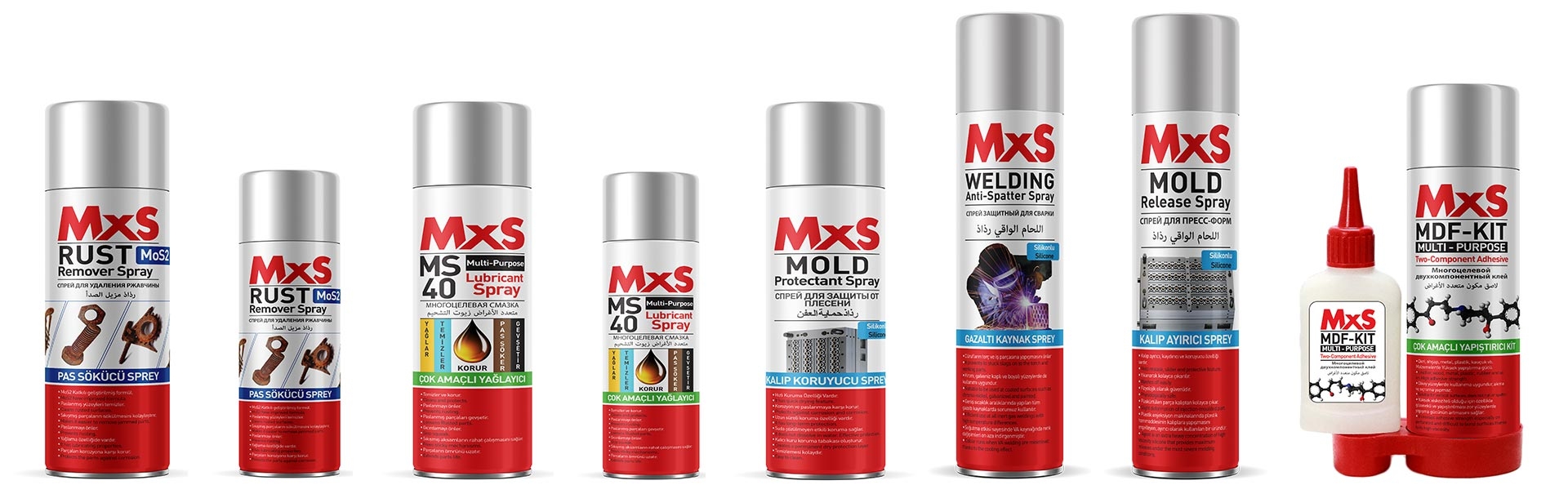 MxS - Mükemmel Sonuç | Otomotiv Hırdavatı | Sprey Boya | Teknik Kimyasallar | Teknik Sprey | Aerosol Üreticisi